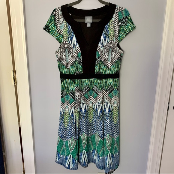 Rabbit Rabbit Rabbit Dresses & Skirts - Green & black over-the-knee dress